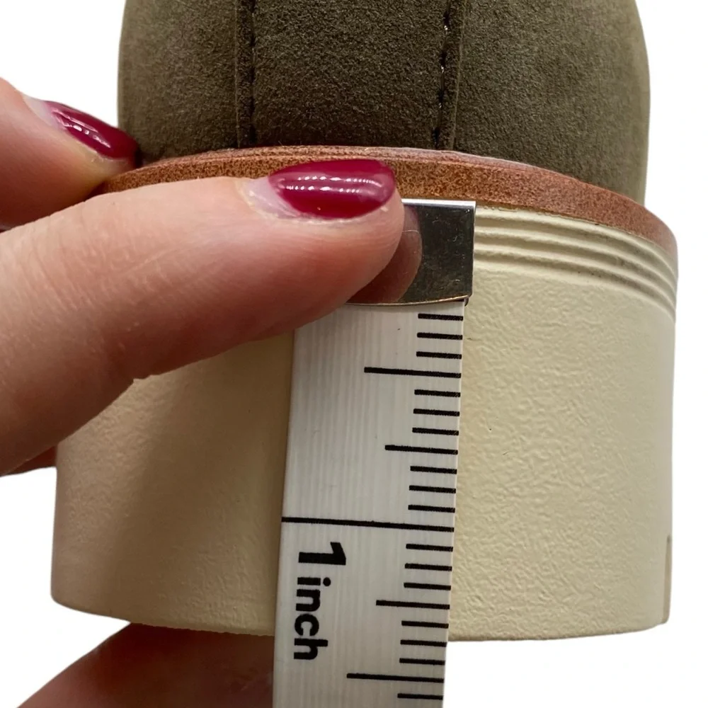 MIA Womens Shoes Havenn Combat Boots Green Vegan Leather Lace Up Chunky Trendy - Picture 11 of 12